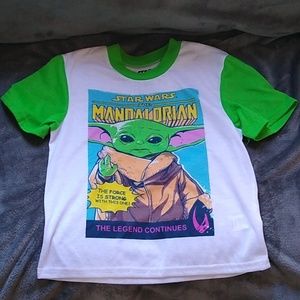 #460 Star Wars Mandalorian Grogu Youth Sleep Shirt Size 8